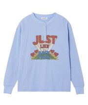 HENLEY NECK GRAPHIC L/S TOP