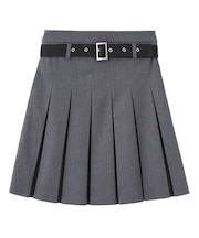BELTED PLEATED SKIRT