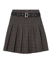 BELTED PLEATED SKIRT