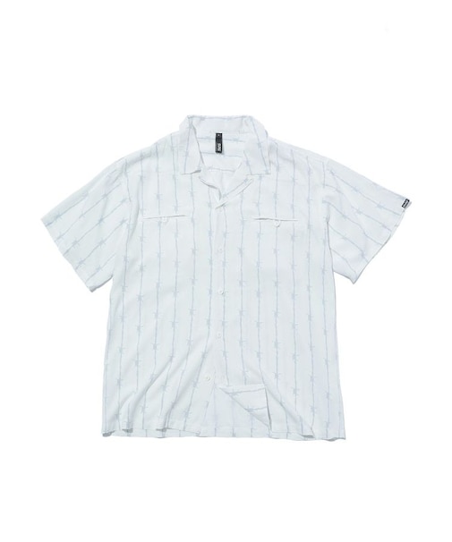 BARBED WIRE S/S OPEN COLLAR SHIRT