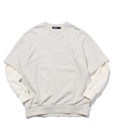 LAYERED SLEEVE CREW NECK