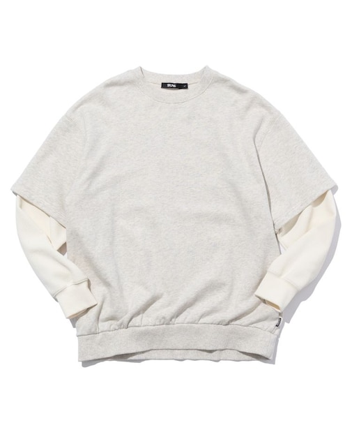 LAYERED SLEEVE CREW NECK