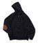 ELBOW PATCH ZIP OPEN SWEATSHIRT