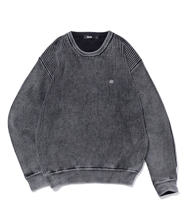 SULFUR DYED CREW NECK KNIT