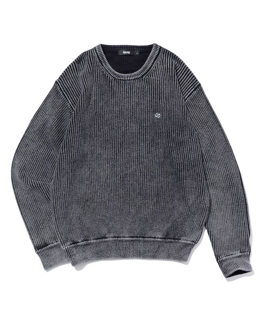 SULFUR DYED CREW NECK KNIT