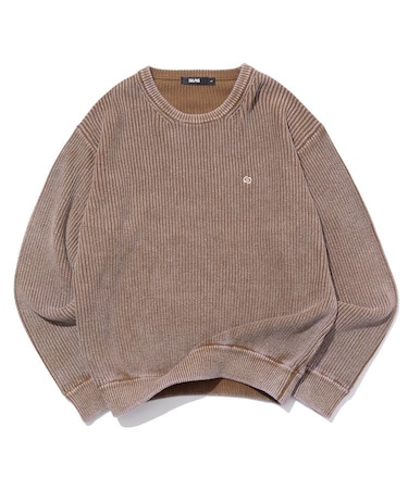 SULFUR DYED CREW NECK KNIT