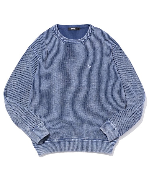 SULFUR DYED CREW NECK KNIT