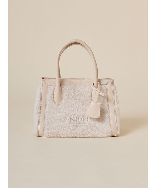 新品 店舗限定 SNIDEL 居丈高 バリエロゴ トートバッグ ホワイト 