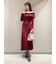 【WEB限定サイズあり】オフショルボタンニットワンピース