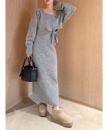 カシュクールカーディガンセットキャミワンピース
