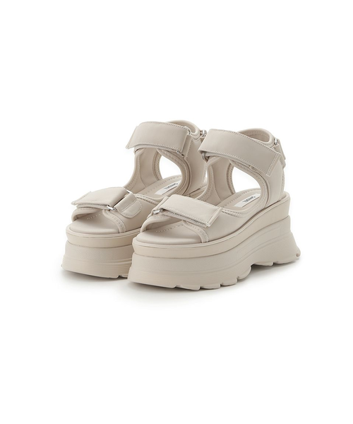 snidelサンダル snidel 厚底サンダル セール】フリルスニーカーソール