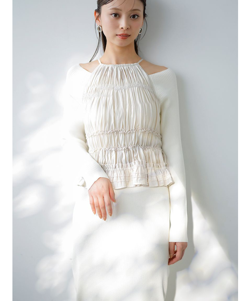 アメスリ×オフショルニットセット