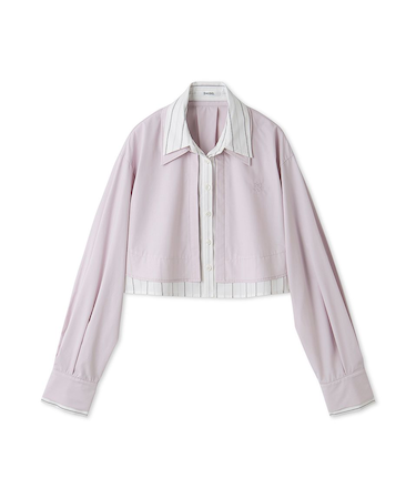Sustainableレイヤードクロップドシャツ