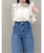 オーガンジーフリルブラウス