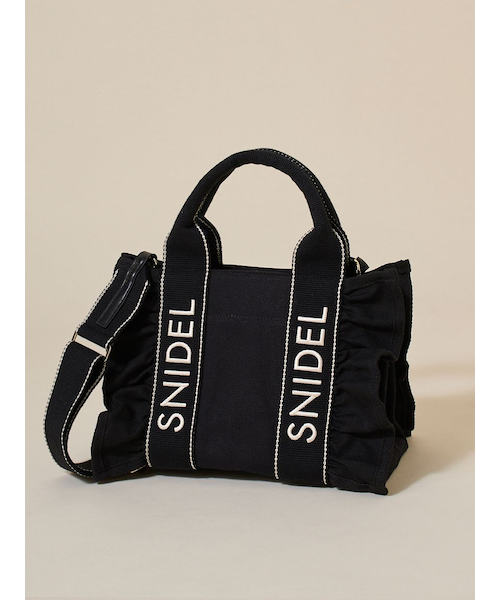 snidel フリルトート、ショルダーバッグ新品未使用タグ付き フリルロゴバッグ｜スナイデルの通販｜&mall（アンドモール
