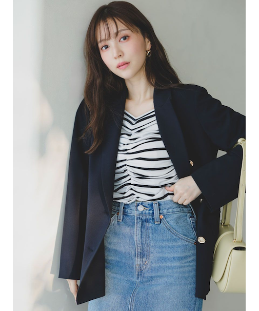 【WEB限定カラーあり】ギャザーオフショルカットソー