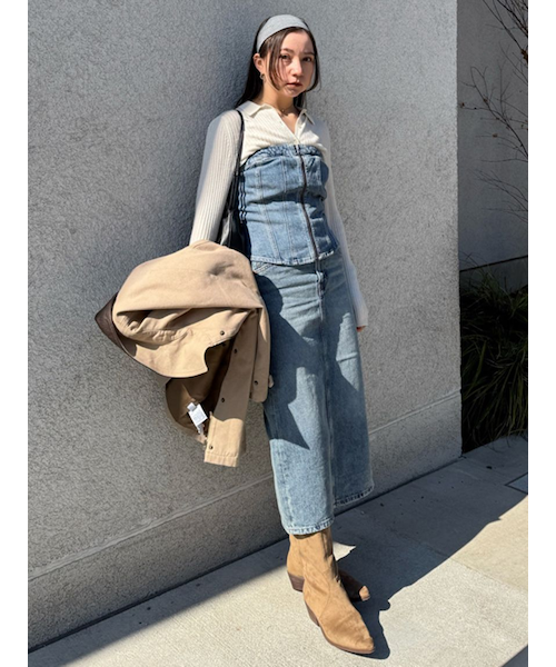 SNIDEL/Levi's?】HR BACK SLIT SKIRT｜スナイデルの通販｜&mall