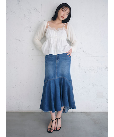 デニムマーメイドスカート