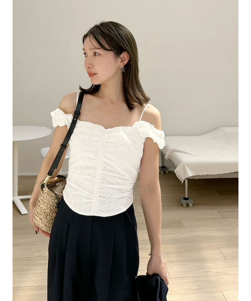 snidel デザインパフスリーブブラウス デザインパフスリーブブラウス｜スナイデルの通販｜&mall