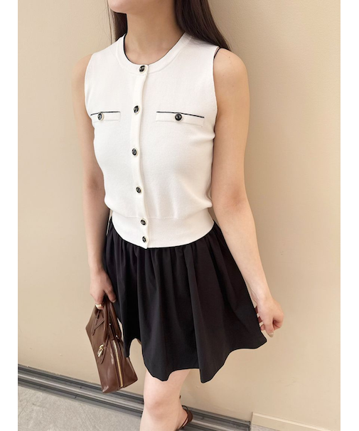 Sustainableニットジレプルオーバー