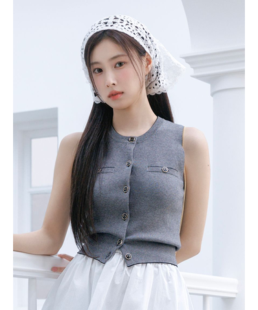 Sustainableニットジレプルオーバー