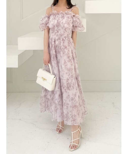 Sustainableオフショルギャザーワンピース