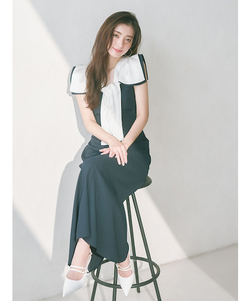 【00サイズあり】セーラースカーフワンピース