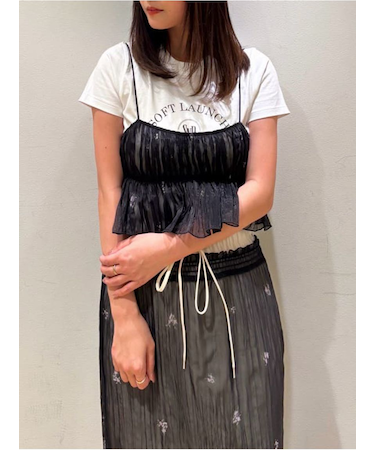 ビスチェレイヤードロゴTシャツ