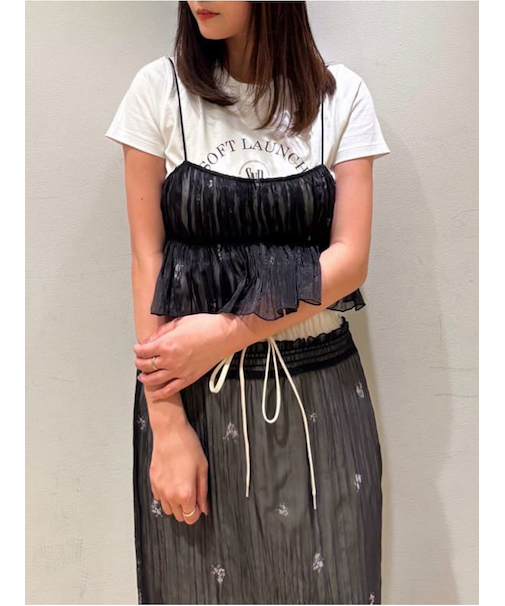 ビスチェレイヤードロゴTシャツ