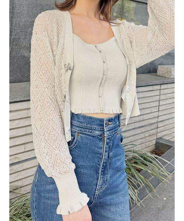 ビジューホックニットビスチェ