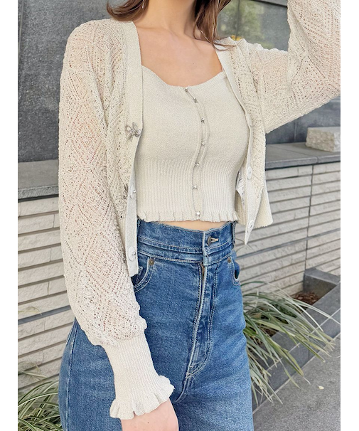 ビジューホックニットビスチェ