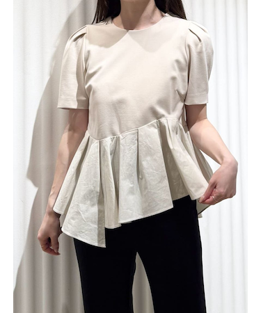 ペプラムカットソー