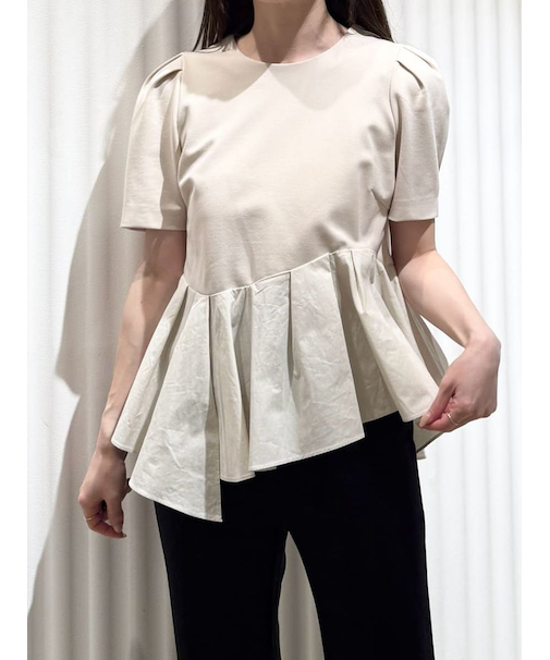 ペプラムカットソー