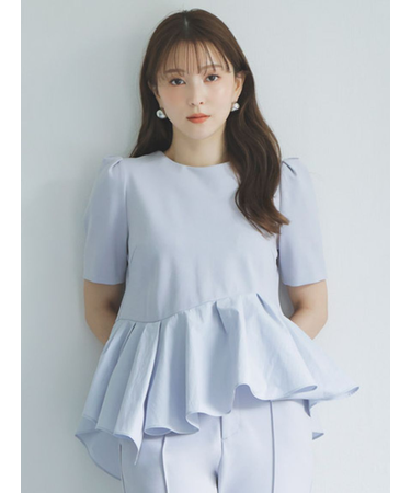ペプラムカットソー