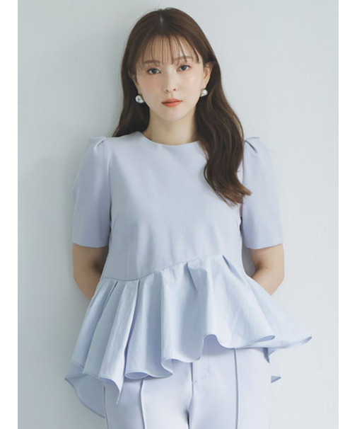 ペプラムカットソー
