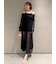 レイヤードシアーニットワンピース