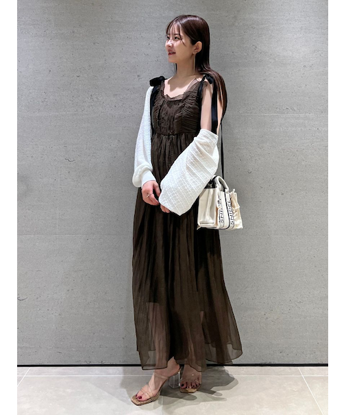 シアーシフォンワッシャーワンピース