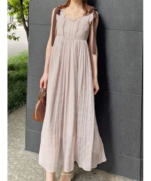 シアーシフォンワッシャーワンピース