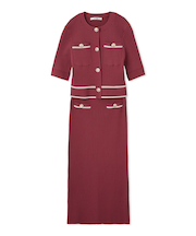 メタルボタンニットセットアップ