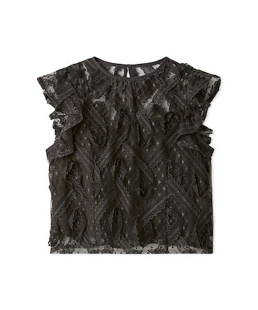 レースフリルプルオーバー