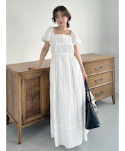 オフショルパフスリワンピース