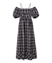 オフショルパフスリワンピース