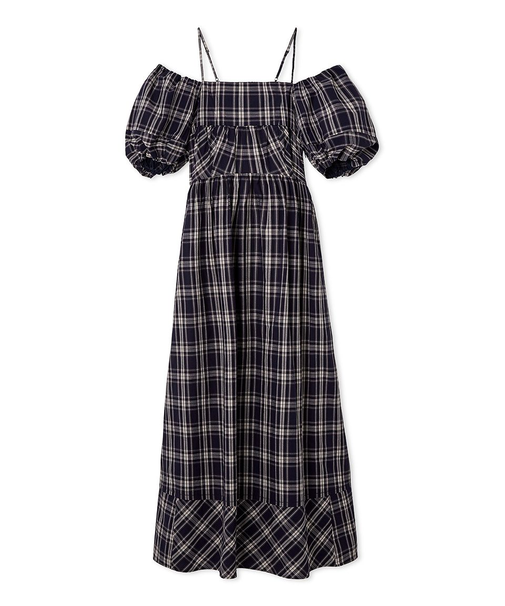 オフショルパフスリワンピース