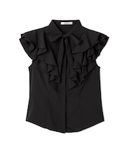 フリルボウタイブラウス