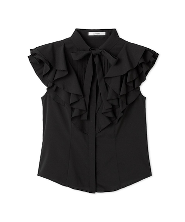 フリルボウタイブラウス