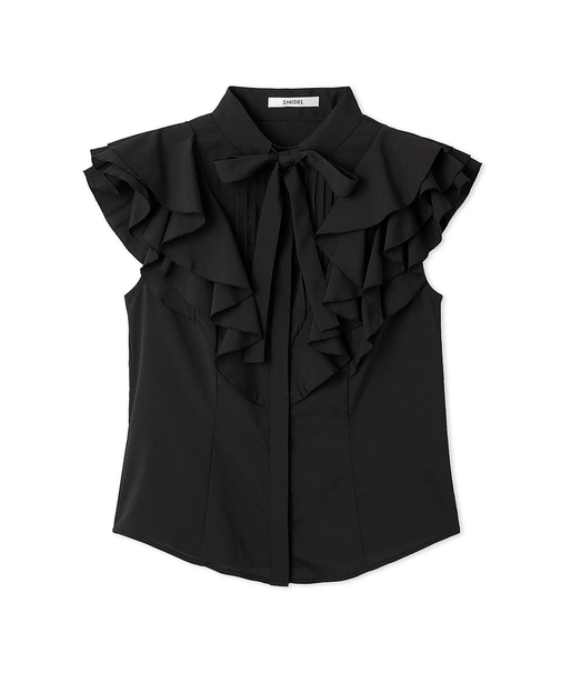 フリルボウタイブラウス