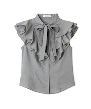 フリルボウタイブラウス