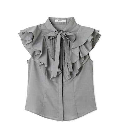 フリルボウタイブラウス