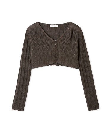 リブシアーカーディガン