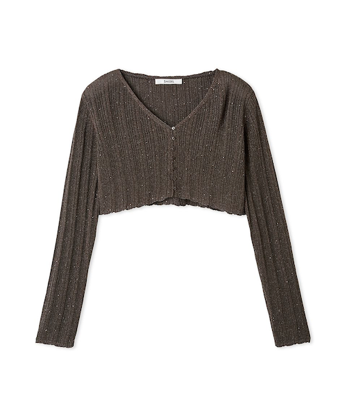 リブシアーカーディガン